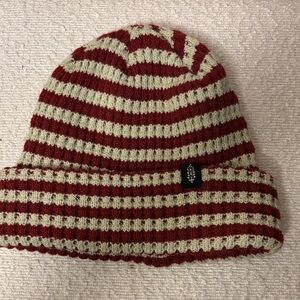 FP Movement by Free People Red and Cream Striped Knit Beanie